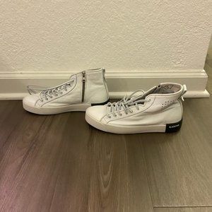 genuine leather high top sneakers sz EU 37 US 7